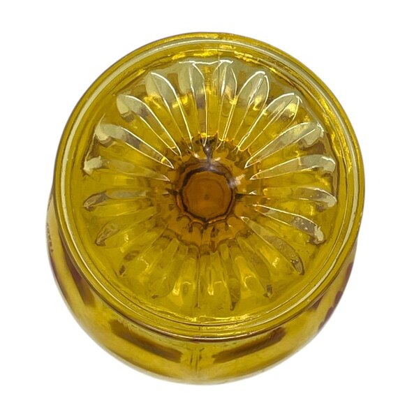 Vtg Coca Cola COKE Goblet Amber Heavy Stemmed Schooner Drinking Glass Drinkware - Picture 5 of 13